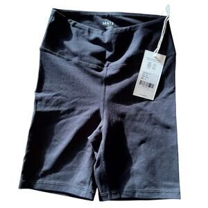 MATE the Label Organic Stretch Biker Short Black S NWT $68